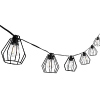 Bowne Black Birdcage LED Outdoor String Lights