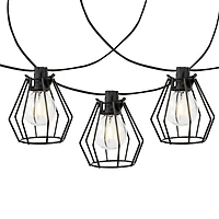 Bowne Black Birdcage LED Outdoor String Lights