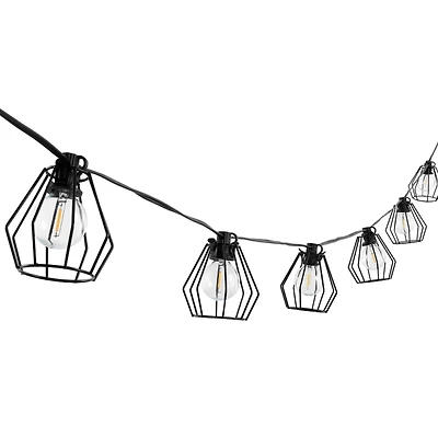 Bowne Black Birdcage LED Outdoor String Lights