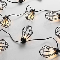 Ellina Black Birdcage LED Outdoor String Lights