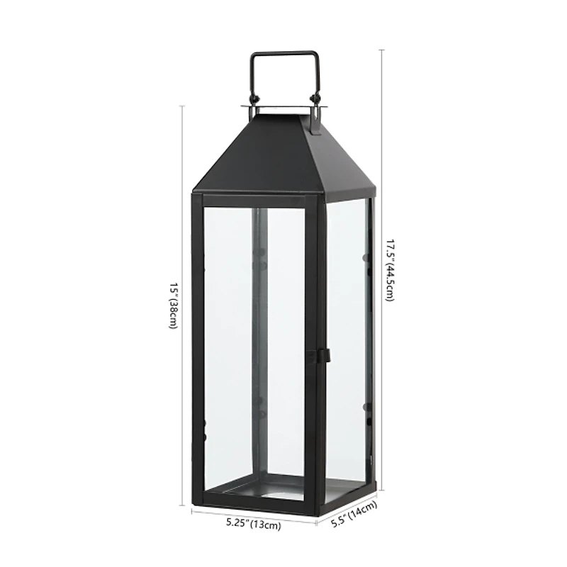 Lirio Black Outdoor Lanterns, Set of 2