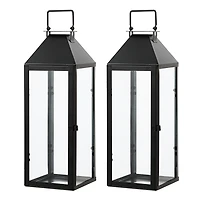 Lirio Black Outdoor Lanterns, Set of 2
