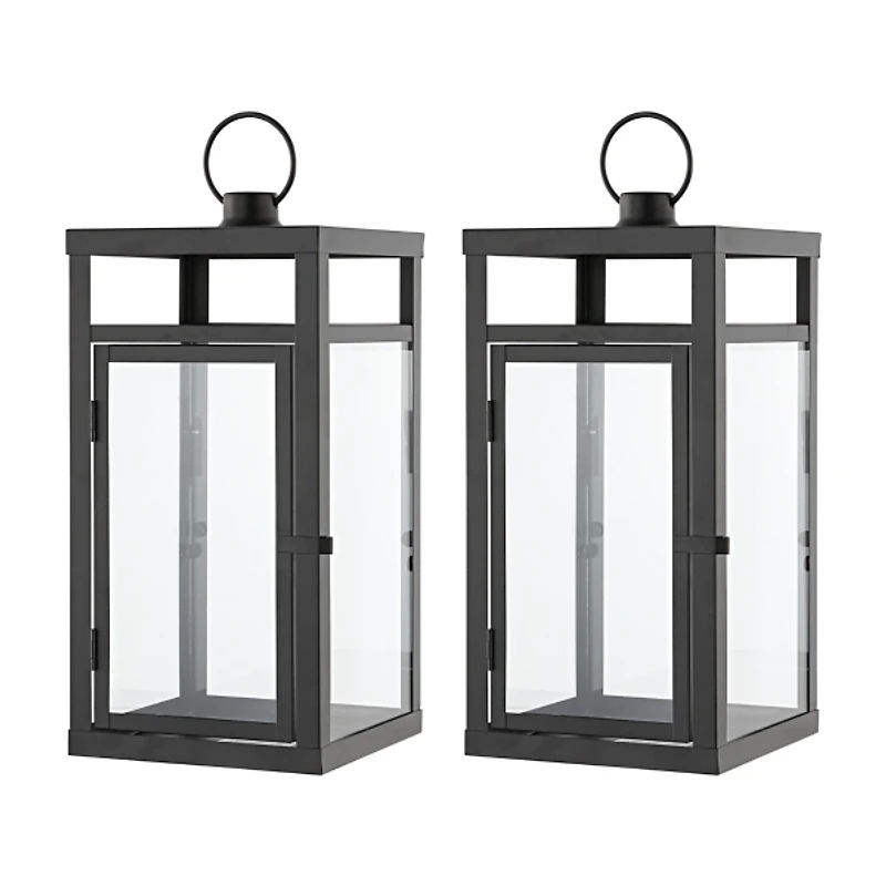 Farleigh Black Outdoor Lanterns, Set of 2
