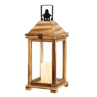 SAFAVIEH Natural Wood Eldia Outdoor Lantern