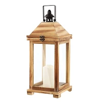 SAFAVIEH Natural Wood Eldia Outdoor Lantern