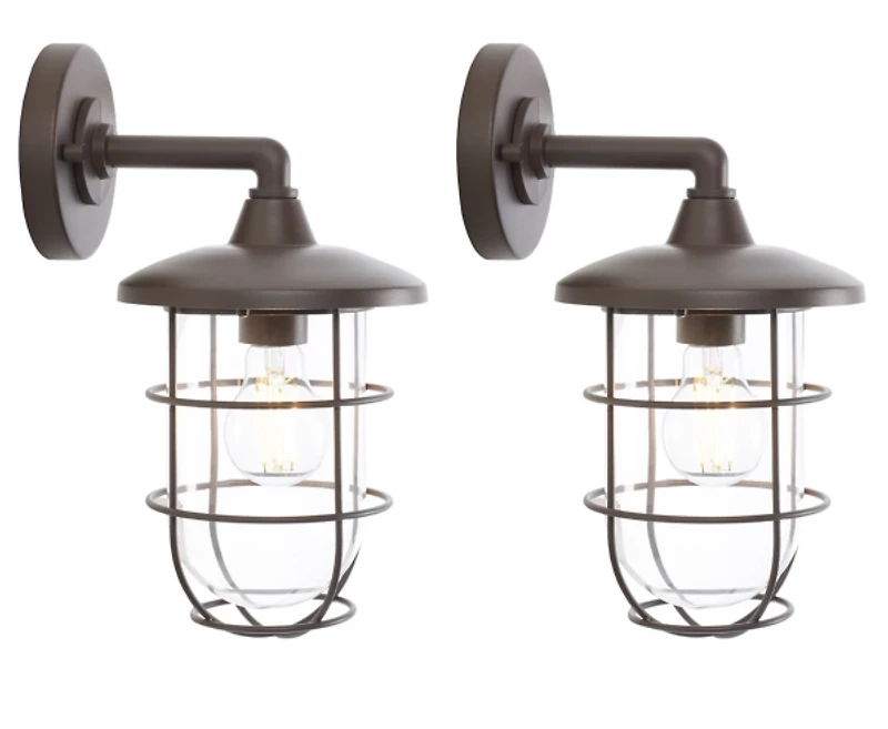 Bronze Liese Outdoor Wall Sconces, Set of 2