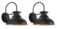 SAFAVIEH Black Linden Outdoor Sconces, Set ot 2