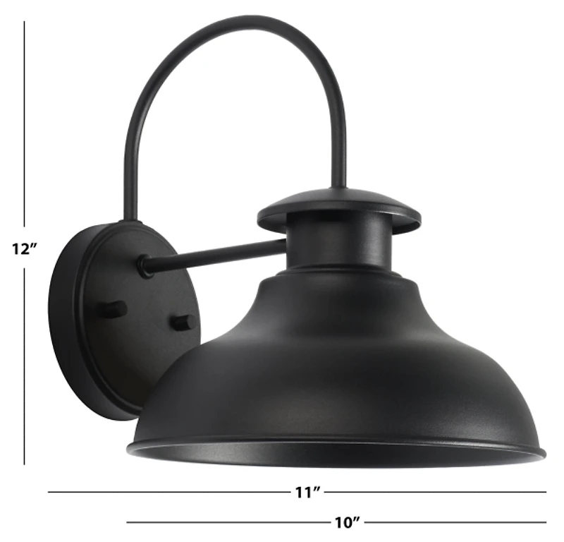 SAFAVIEH Black Linden Outdoor Sconces, Set ot 2