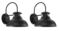 SAFAVIEH Black Linden Outdoor Sconces, Set ot 2