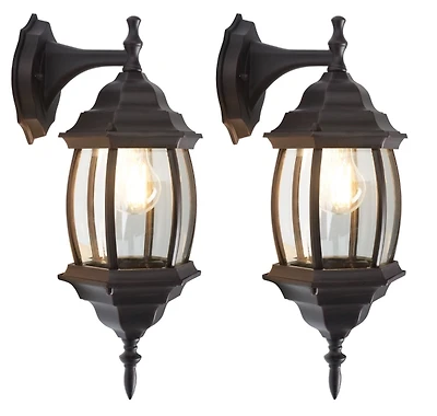Bronze Grazia Outdoor Wall Sconces, Set of 2