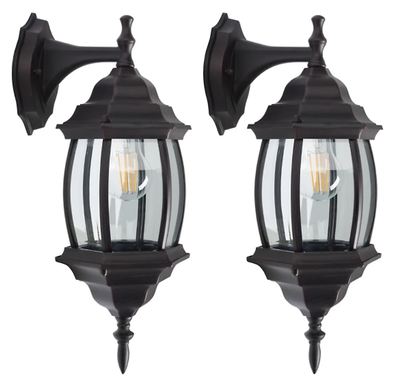 Bronze Grazia Outdoor Wall Sconces, Set of 2