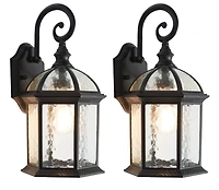 Black Fayln Outdoor Wall Sconces, Set of 2