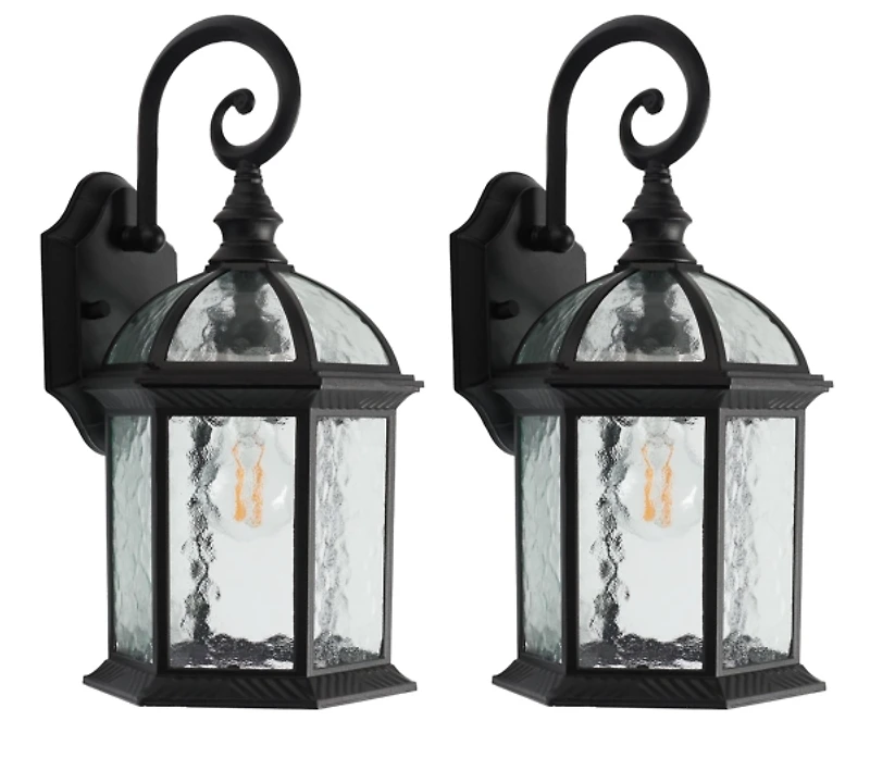 Black Fayln Outdoor Wall Sconces, Set of 2