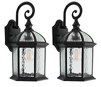 Black Fayln Outdoor Wall Sconces, Set of 2