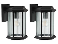 Black Hylan Outdoor Wall Sconces, Set of 2