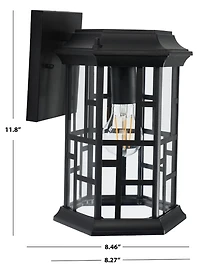 Black Carwen Outdoor Wall Sconces, Set of 2