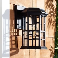 Black Carwen Outdoor Wall Sconces, Set of 2