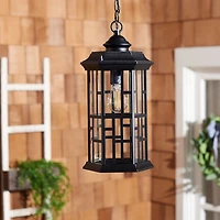 Black Carwen Outdoor Pendant Light