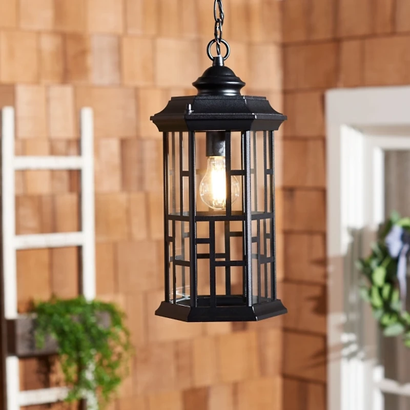 Black Carwen Outdoor Pendant Light