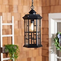 Black Carwen Outdoor Pendant Light