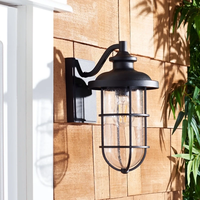 Black Adelle Outdoor Wall Sconces, Set of 2