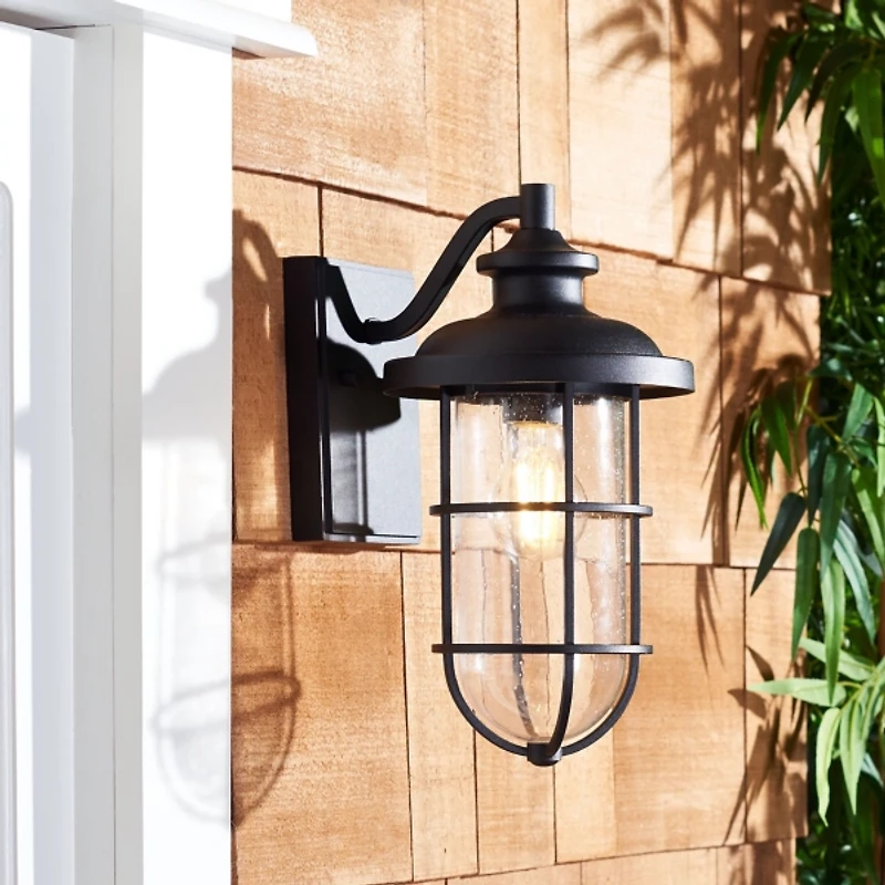 Black Adelle Outdoor Wall Sconces, Set of 2