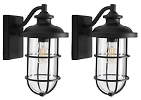 Black Adelle Outdoor Wall Sconces, Set of 2