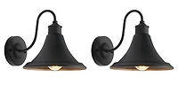 Black Graylin Outdoor Wall Sconces, Set of 2