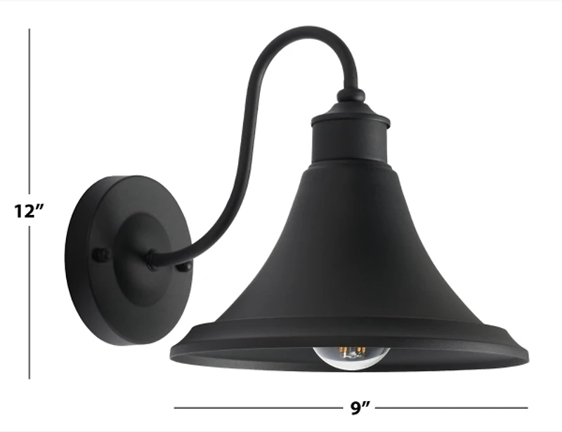Black Graylin Outdoor Wall Sconces, Set of 2