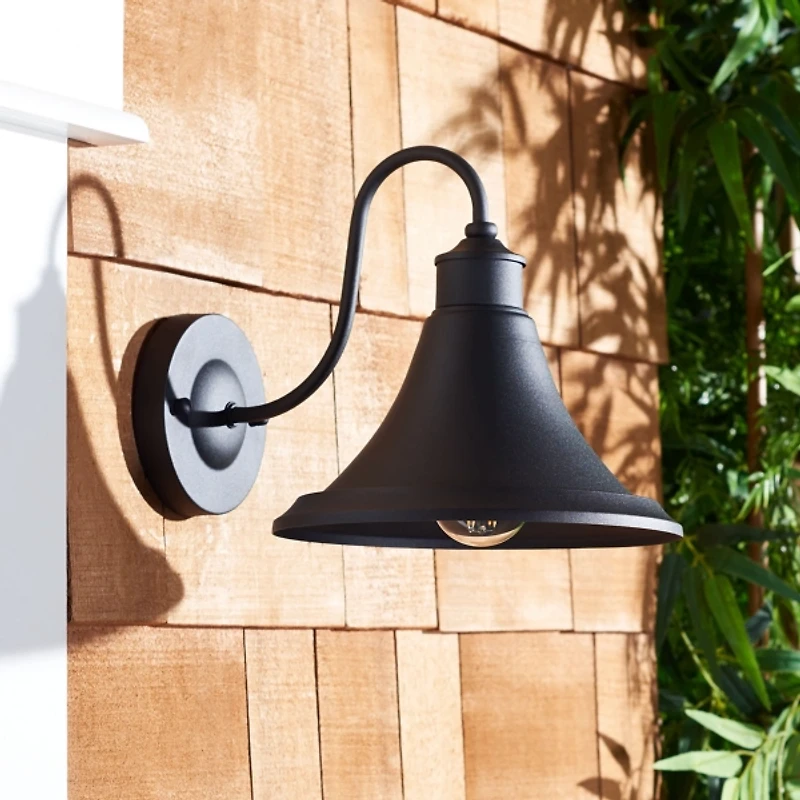 Black Graylin Outdoor Wall Sconces, Set of 2