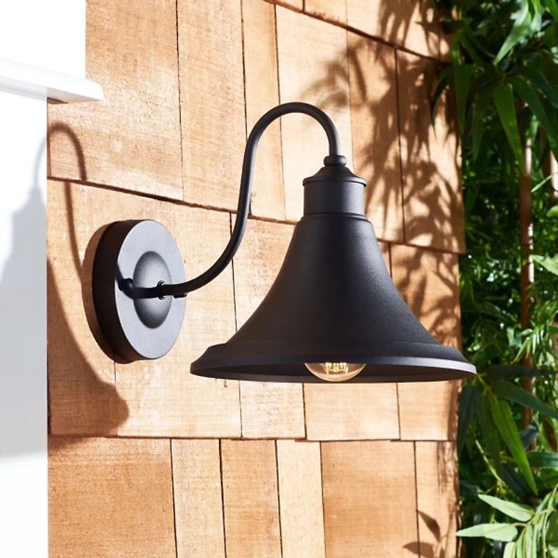 Black Graylin Outdoor Wall Sconces, Set of 2