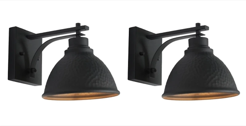 Black Melila Outdoor Wall Sconces, Set of 2