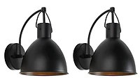 Black Priestly Outdoor Wall Sconces, Set of 2