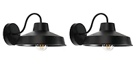 Black Quarry Outdoor Wall Sconces, Set of 2