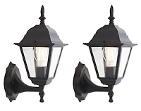 Rhion Black Outdoor Wall Sconces, Set of 2