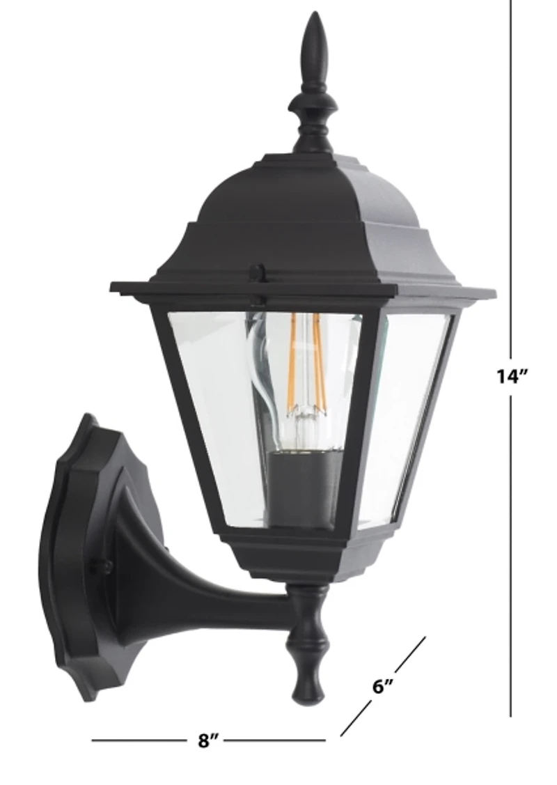 Rhion Black Outdoor Wall Sconces, Set of 2