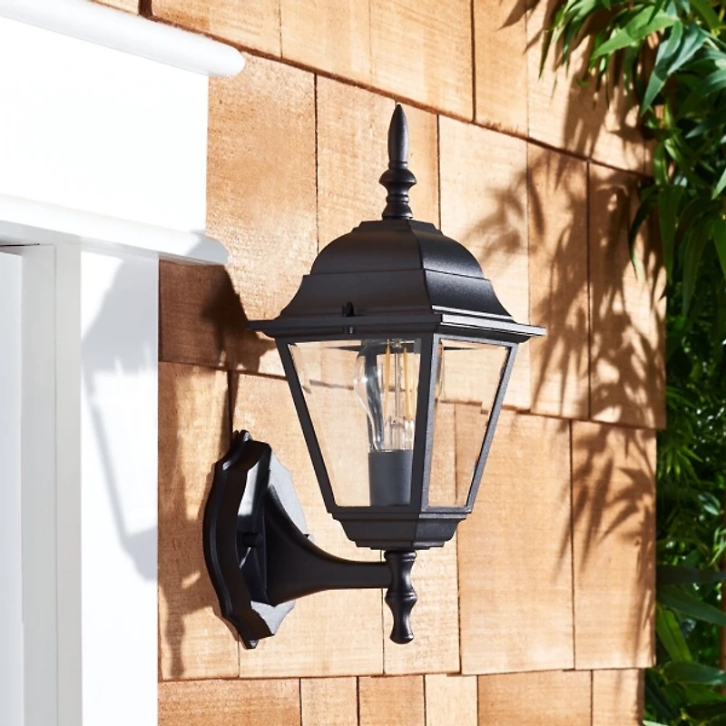 Rhion Black Outdoor Wall Sconces, Set of 2