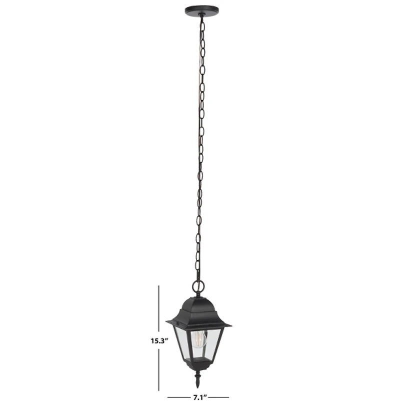 Rhion Black Outdoor Pendant Light