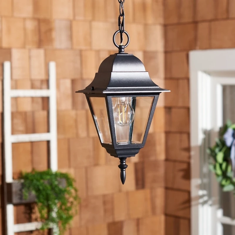 Rhion Black Outdoor Pendant Light