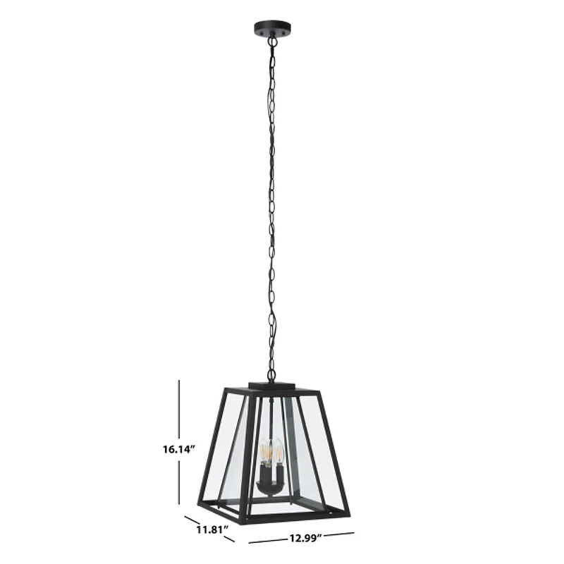 SAFAVIEH Rydler Black Outdoor Pendant Light