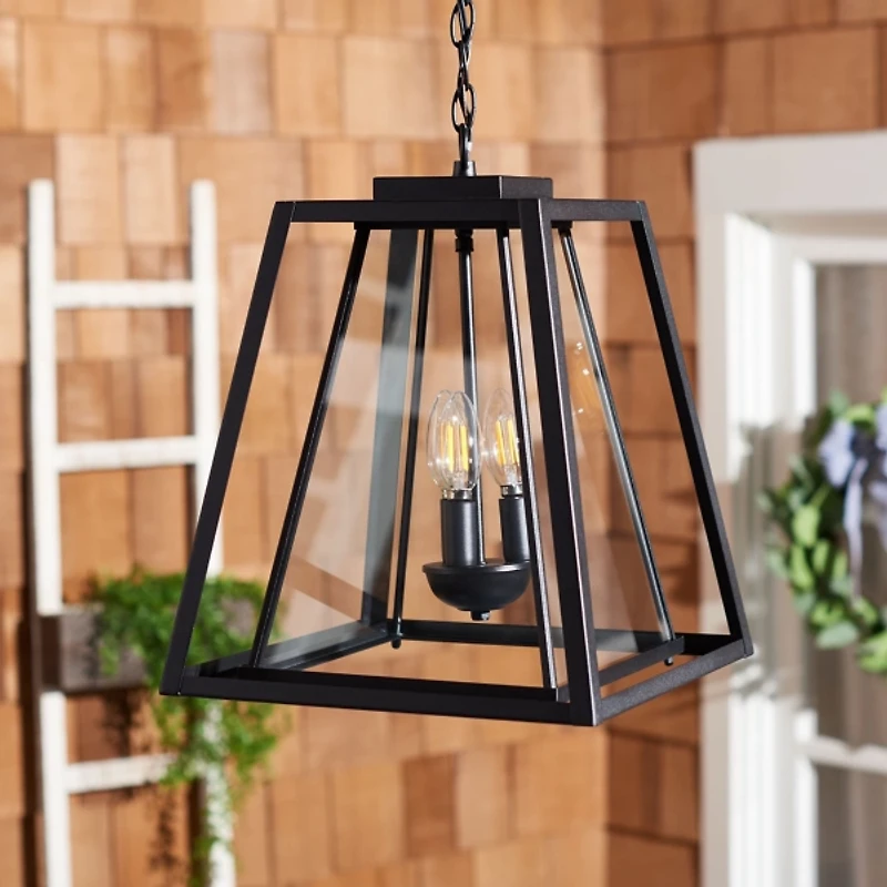 SAFAVIEH Rydler Black Outdoor Pendant Light