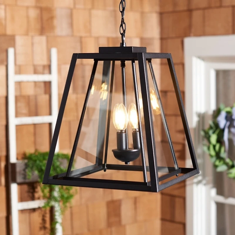SAFAVIEH Rydler Black Outdoor Pendant Light