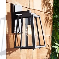 SAFAVIEH Rydler Black Outdoor Sconces, Set of 2