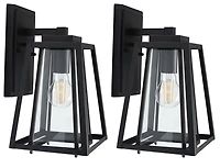 SAFAVIEH Rydler Black Outdoor Sconces, Set of 2