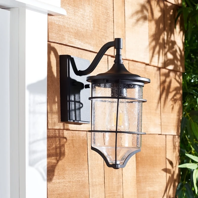 Black Rueda Outdoor Wall Sconces, Set of 2
