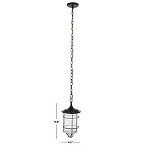Black Rueda Outdoor Pendant Light
