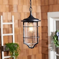 Black Rueda Outdoor Pendant Light