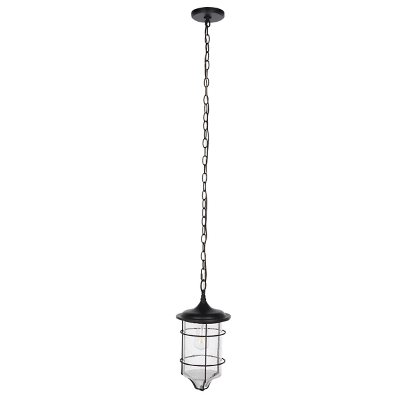 Black Rueda Outdoor Pendant Light
