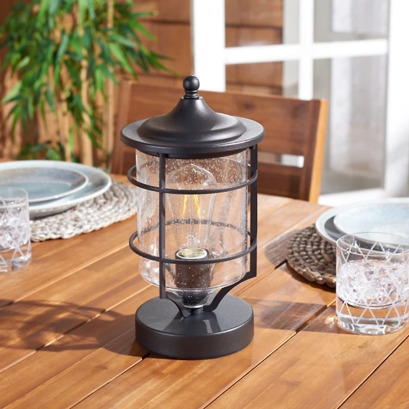 Black Rueda Outdoor Table Lamp