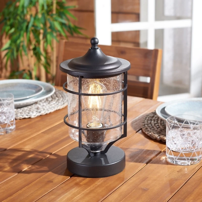 Black Rueda Outdoor Table Lamp